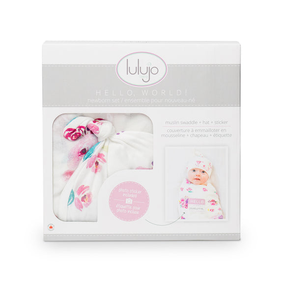 Lulujo - Bamboo Hat and Swaddle Gift Set (Collection)