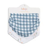 Lulujo - Bandana Bib - Navy Ginghma & Fish - 2 Pack