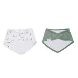 Lulujo - Bandana Bib - Bunnies & Fern - 2 Pack