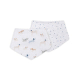 Lulujo - Bandana Bib - Puppy Dog & Stars - 2 Pack