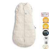 ergoPouch - Organic Winter Cocoon Swaddle Sleeping Bag - Oatmeal - 2.5 TOG